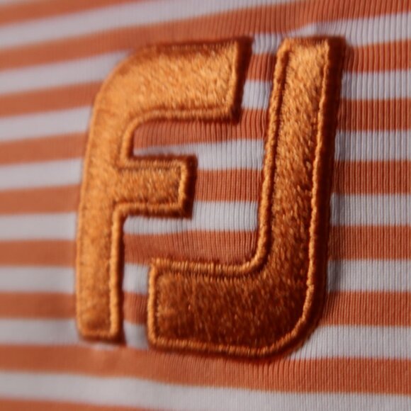 FootJoy Orange Striped Poinciana Stretch Polo (XXL) OMG! ⛳️ - Picture 1 of 7
